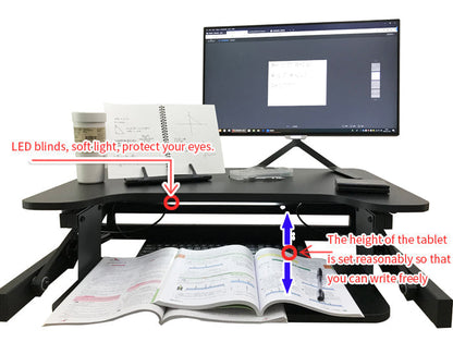Standing Desk with Height Adjustable Stand Up Desk Converter