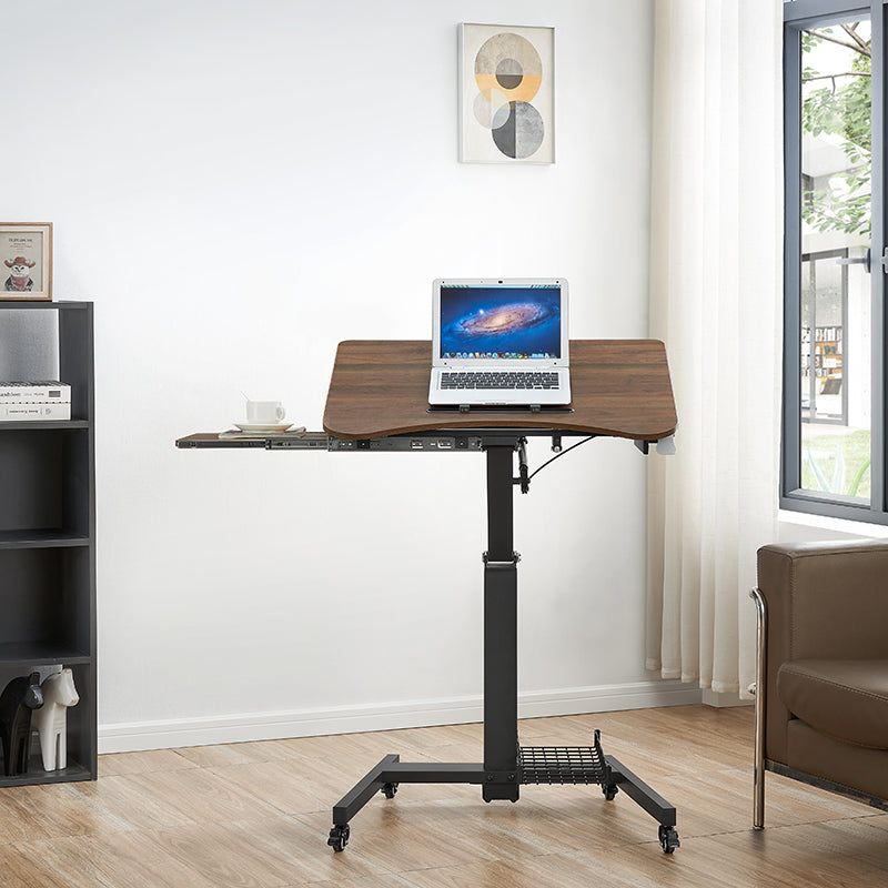 Height Adjustable Rolling Laptop Stand Up Desk Overbed Table with Wheels Adjustable Height