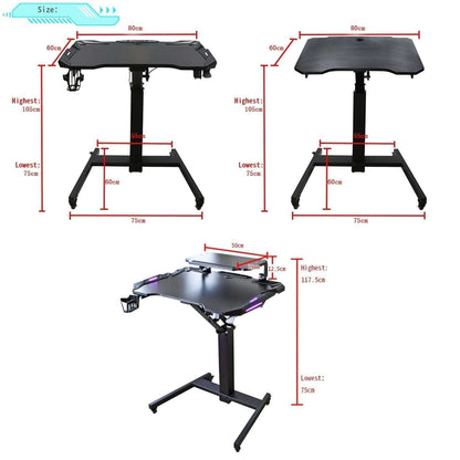 Mobile Standing Game Desk Height Adjustable Pneumatic Adjustable, Workstation, Study Desk